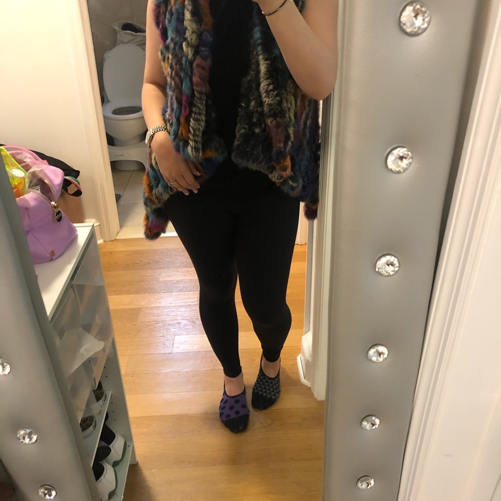 Tobey Grey Multicolor Fur Vest